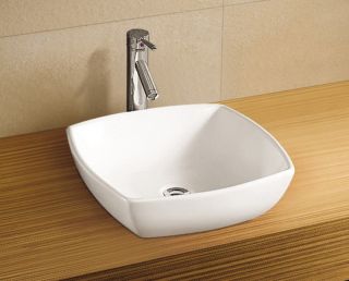 Раковина накладная Azario 43х43х13.5 фаянс (AZ2076)